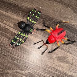 large Vintage Rubber Bug Insect Spider toys lot