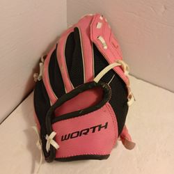 Pink Worth Baseball Glove Left handed