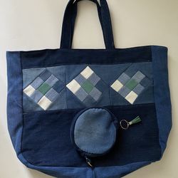 Denim Tote Bag & Matching Coin Pouch