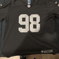 Stiched Raiders Jersey Max Crosby Size Medium