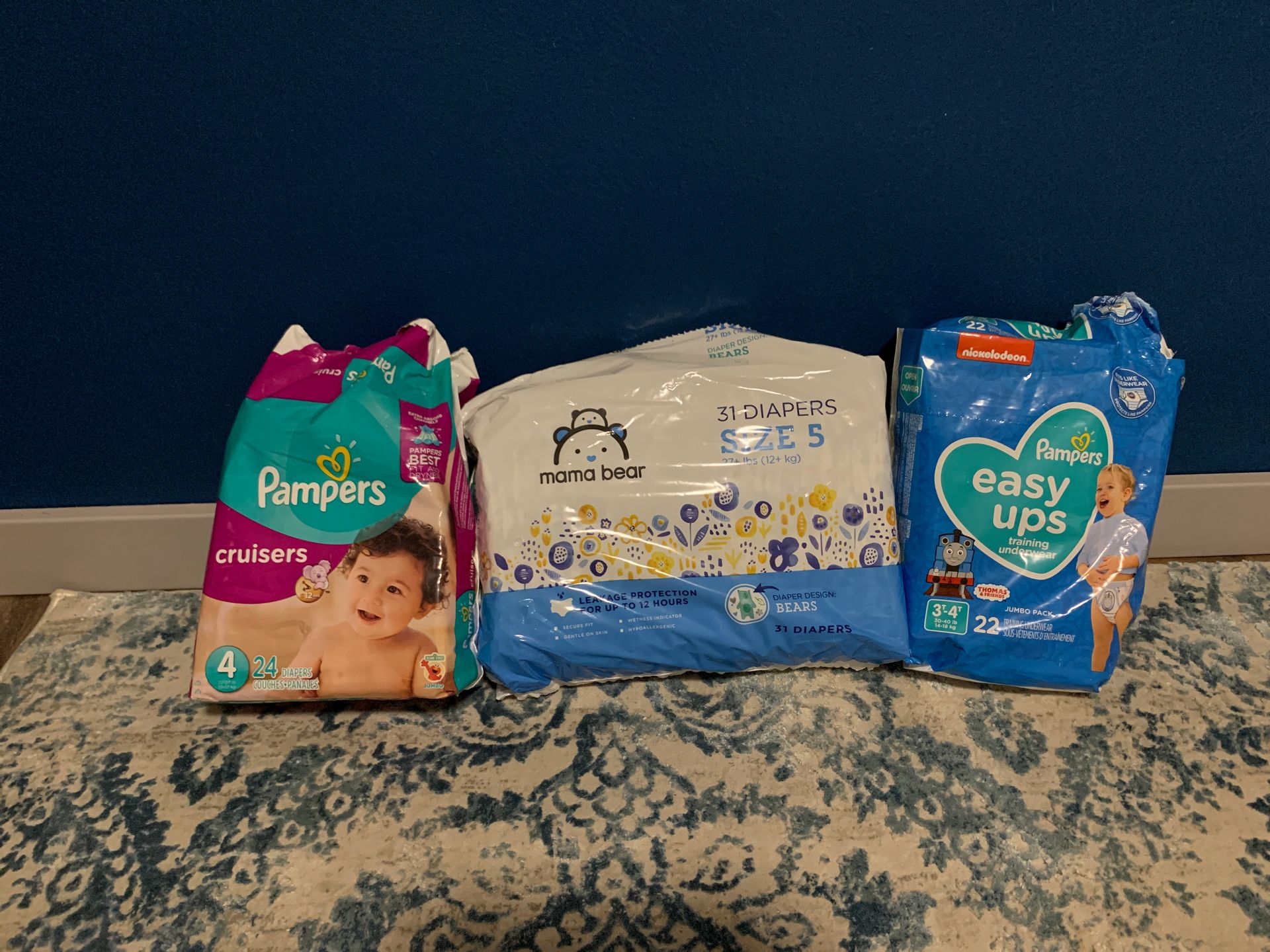 Opened packs of diapers