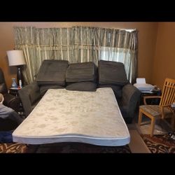 Full Size Sleeper Sofa, Love Seat, AND Ottoman 