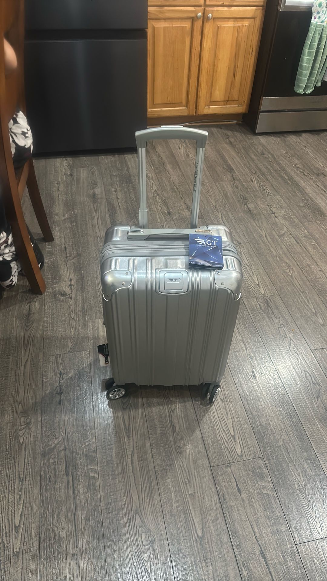 Silver Carry On Suitcase 