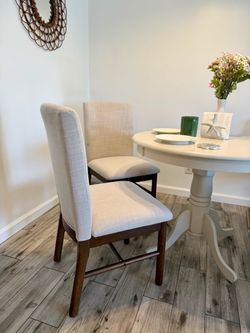 Upholstered Parson Dining Chairs Set of 2