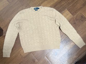 Tan polo Ralph Lauren cashmere sweater