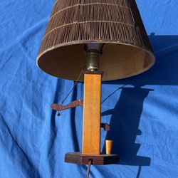 1960's Handmade Wood Hand water well pump style lamp