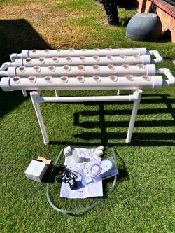 Intbuying Hydroponic 36 Holes Plant Site Grow Kit Garden System Vegetable Horizonal -4 Pipes 1 LayerDiameter of The Growing Pipe
