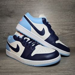 AIR JORDAN 1 LOW SAIL BLUE VOID BLUE CHILL HOT LAVA 553558-149 Mens Size 12 NEW