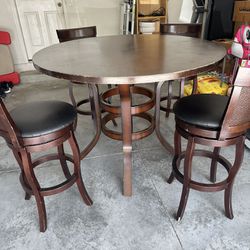 BAR HEIGHT TABLE & CHAIRS 