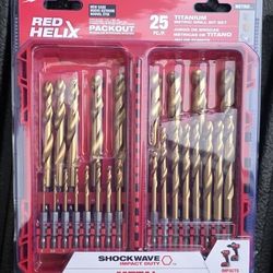 Milwaukee 25-Piece Metric Titanium SHOCKWAVE Red Helix Drill Bit Kit