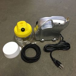 New in box $30 mini airbrush compressor with glass cleaning pot air hose