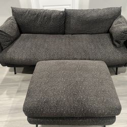 Moving sale!!!! Comfortable Trendy Sofa and Ottoman barely used