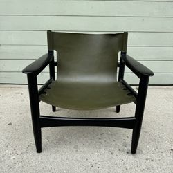 Vintage, Midcentury, Leather Lounge Occasional Chair