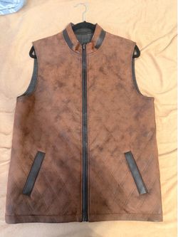 Reversible faux leather vest
