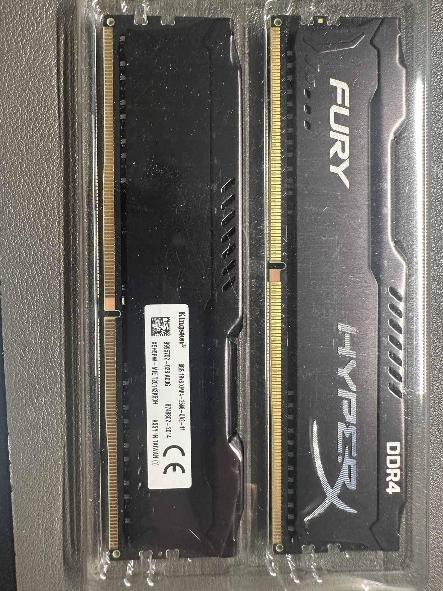 Two 8GB HyperX DDR4 2666MHz