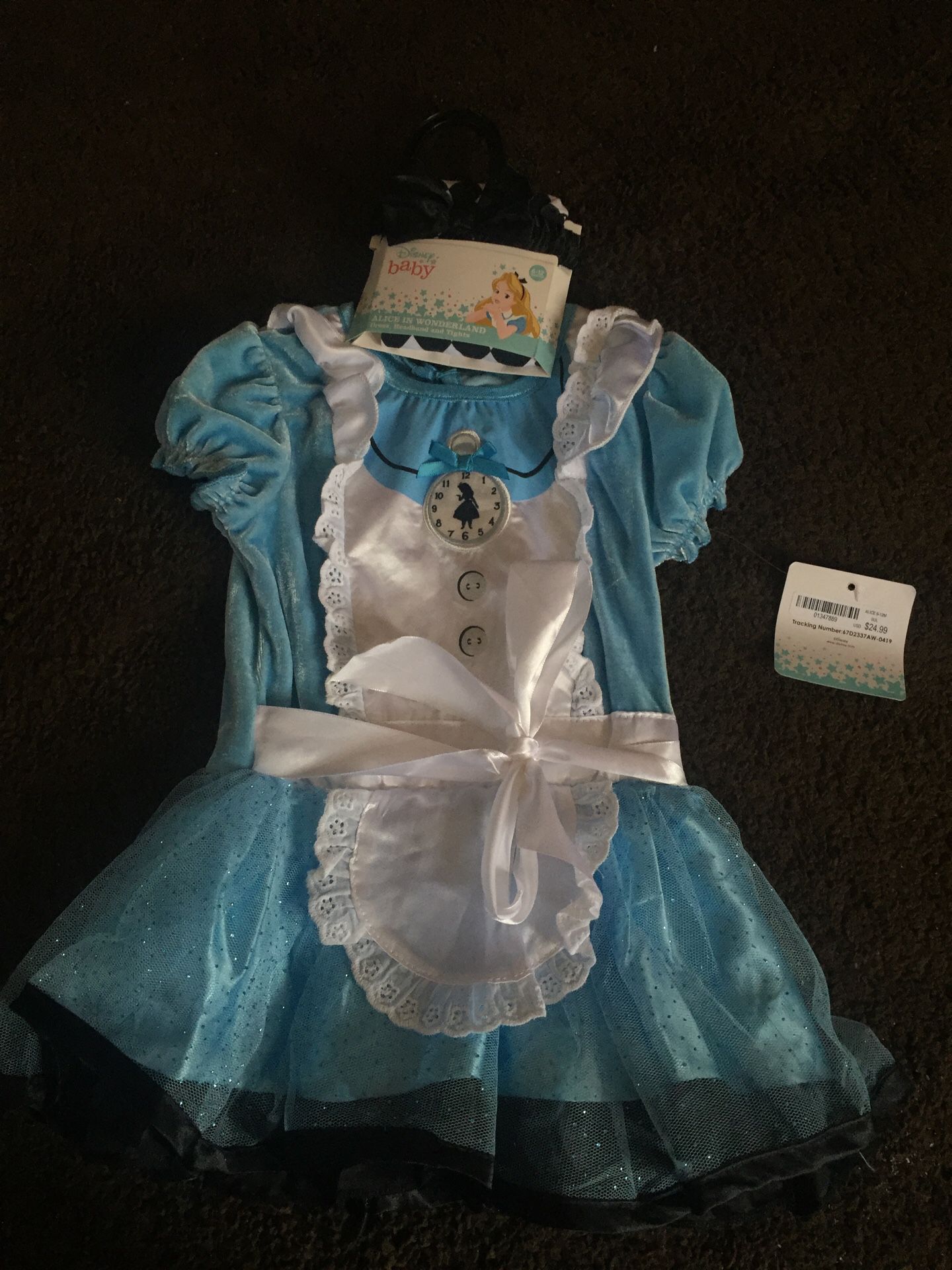 Alice and wonderland infant costume