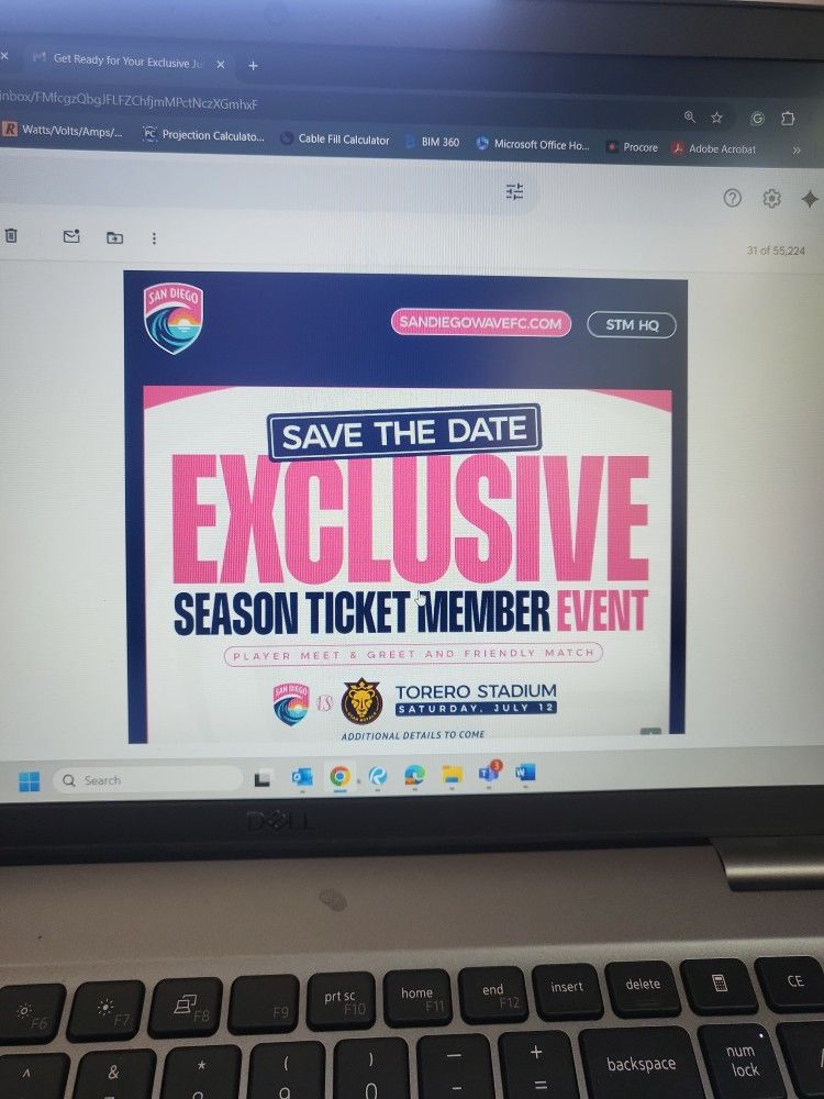 4 Tickets To San Diego Wave Game With Meet & Greet