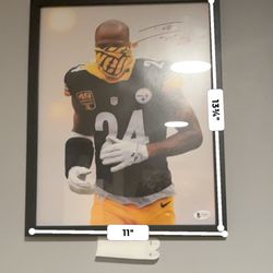 Ike Taylor Signed Steelers photo