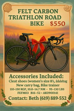 Road Bike, FELT Triathlon( $100 Off TODAY ONLY $450)