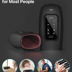 ALLJOY Hand Massager for Arthritis and Carpal Tunnel Relief, Touchscreen Cordless Hand Massager with Vibration and Heat, 6 Levels Pressure Point Thera