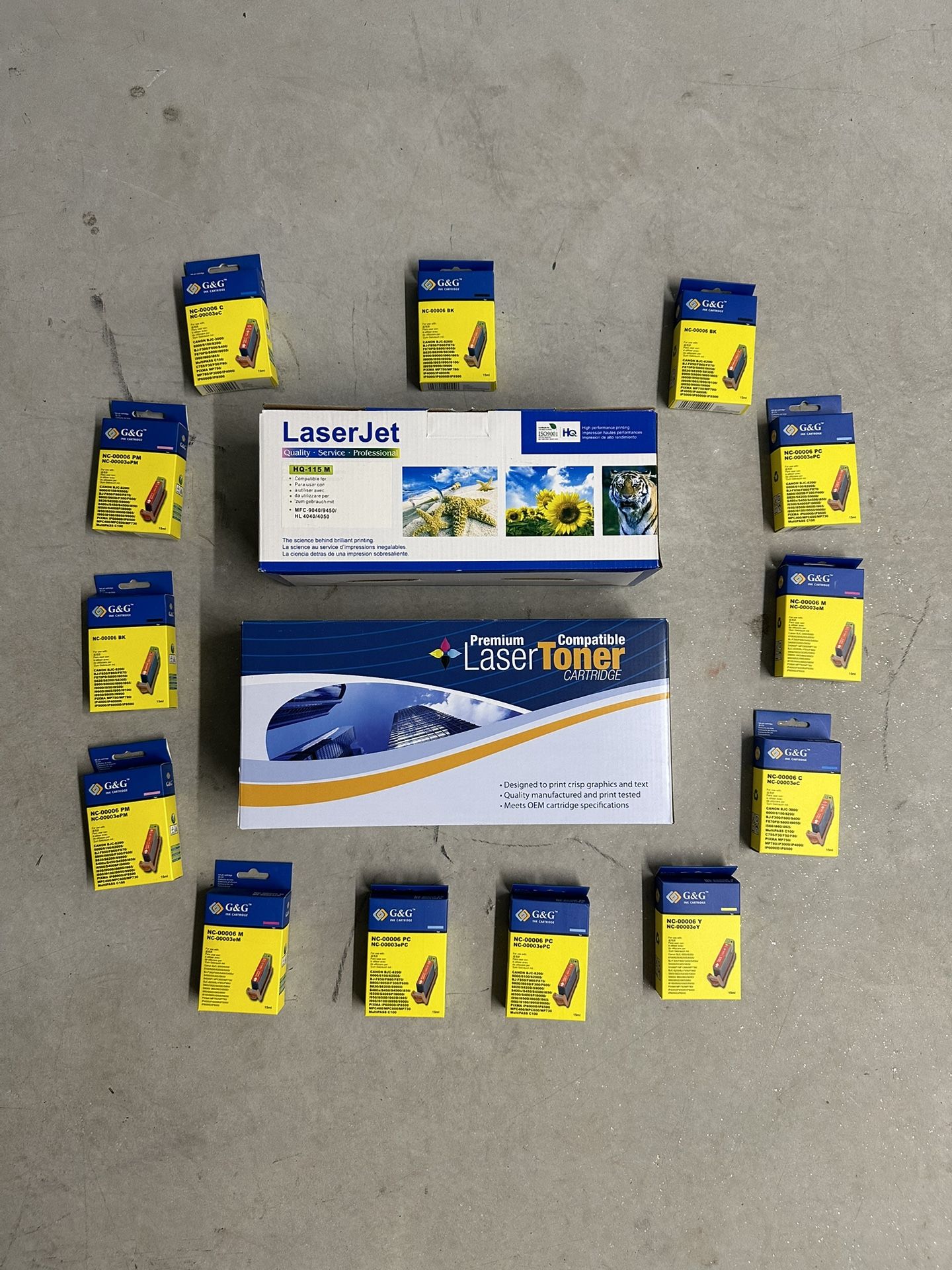 LaserJet Premium Compatible Ink Cartridges Lot of 15