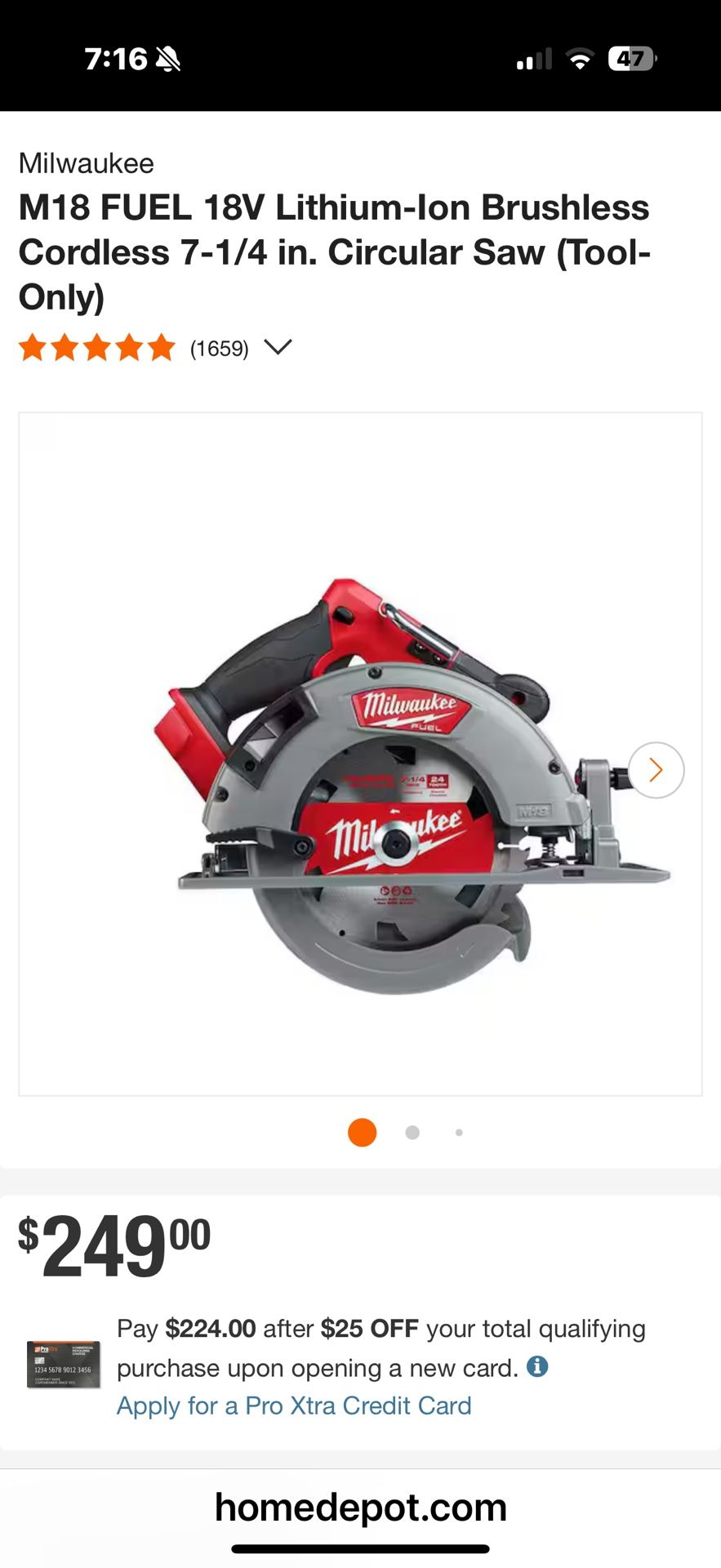 M18 FUEL 18V Lithium-Ion Brushless Cordless 7-1/4 in. Circular Saw