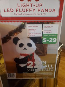 Light Up Led Fluffy Panda