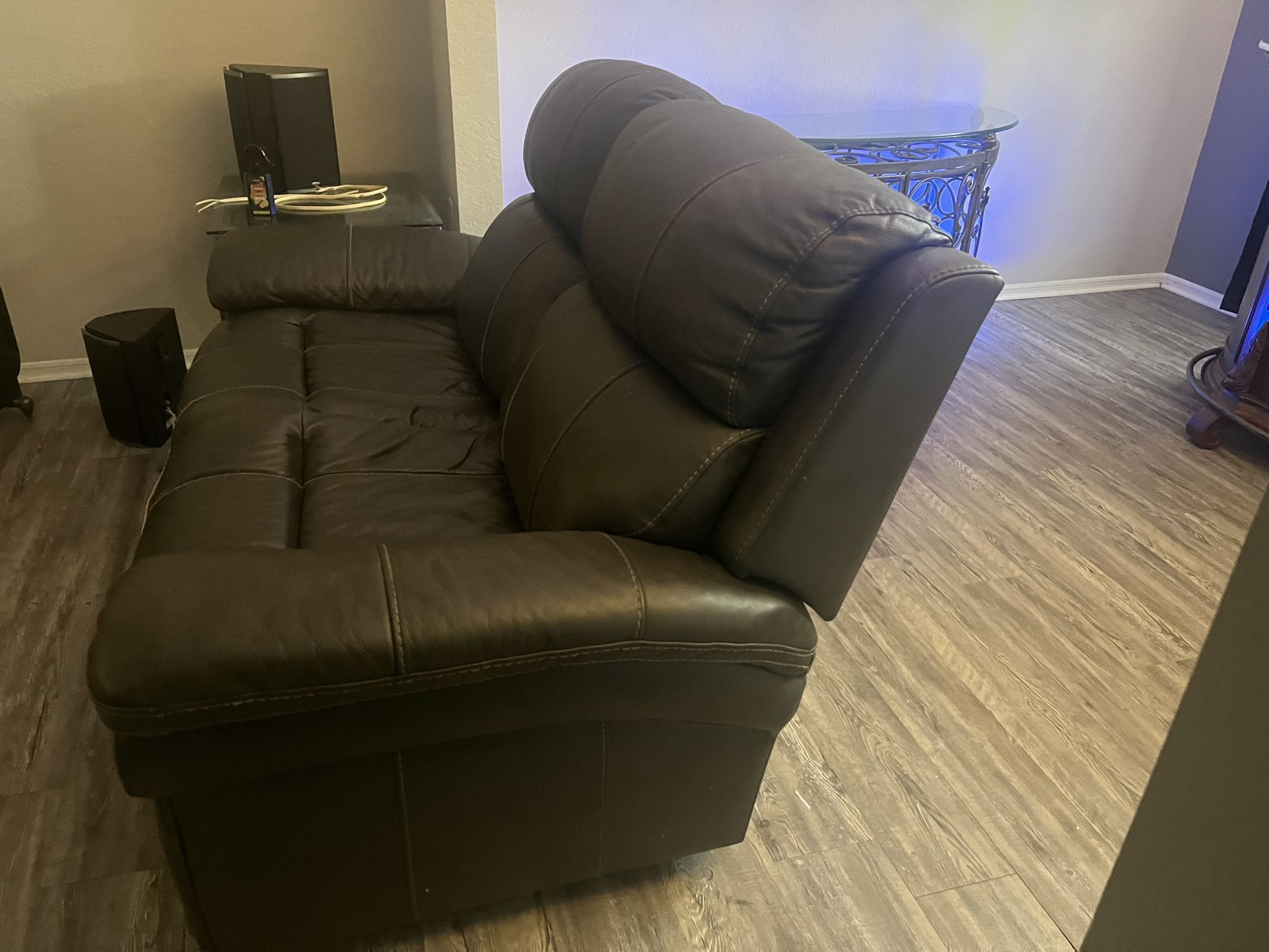 Leather Loveseat