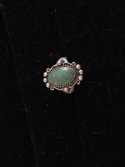 Beaded turquoise ring