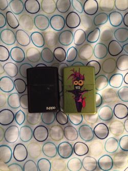 Two zippo lighters