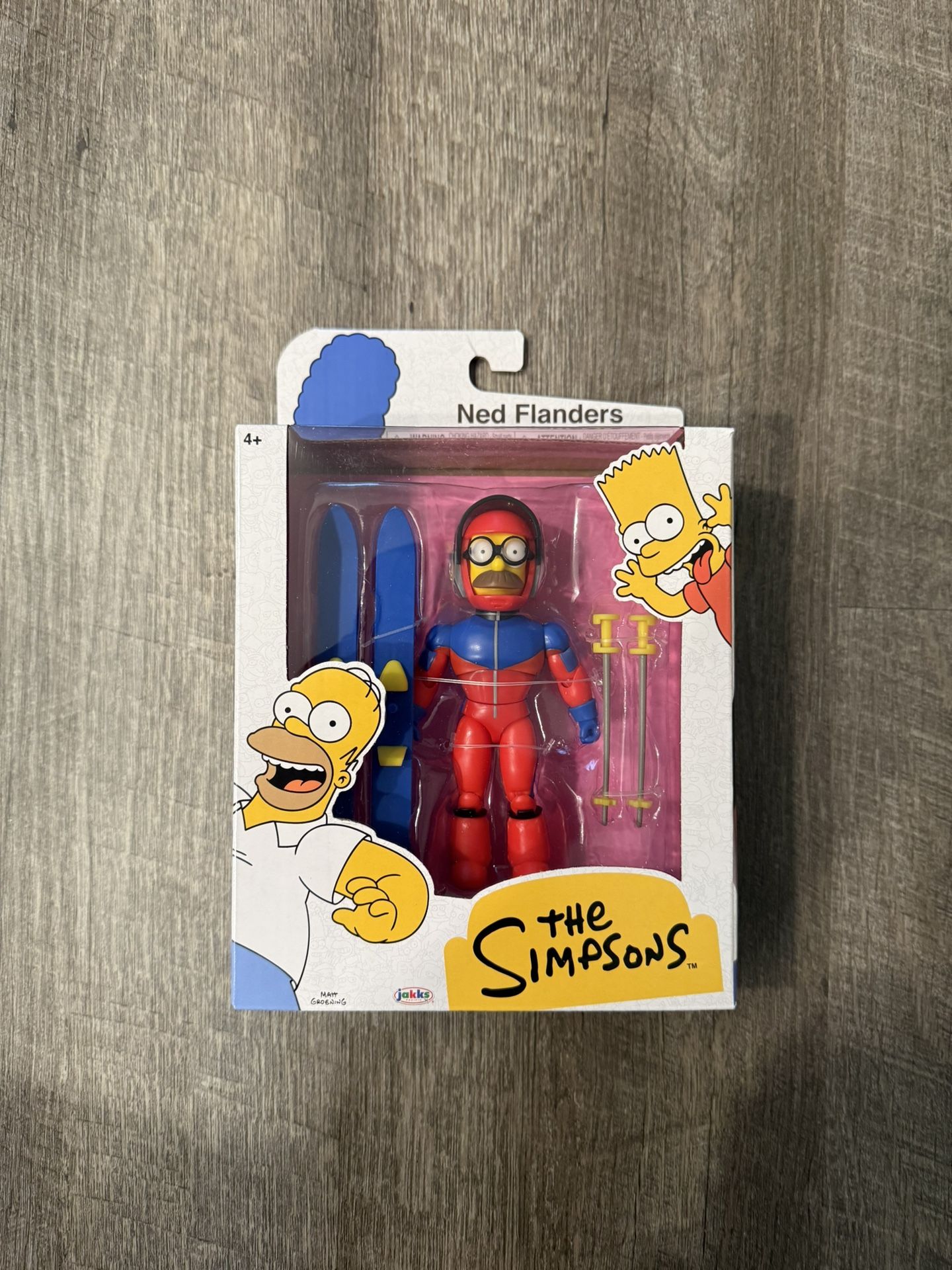 In Hand, Brand New, Never Opened Jakks Pacific - The Simpsons - Ned Flanders Ski Outfit - 5” Action Figure