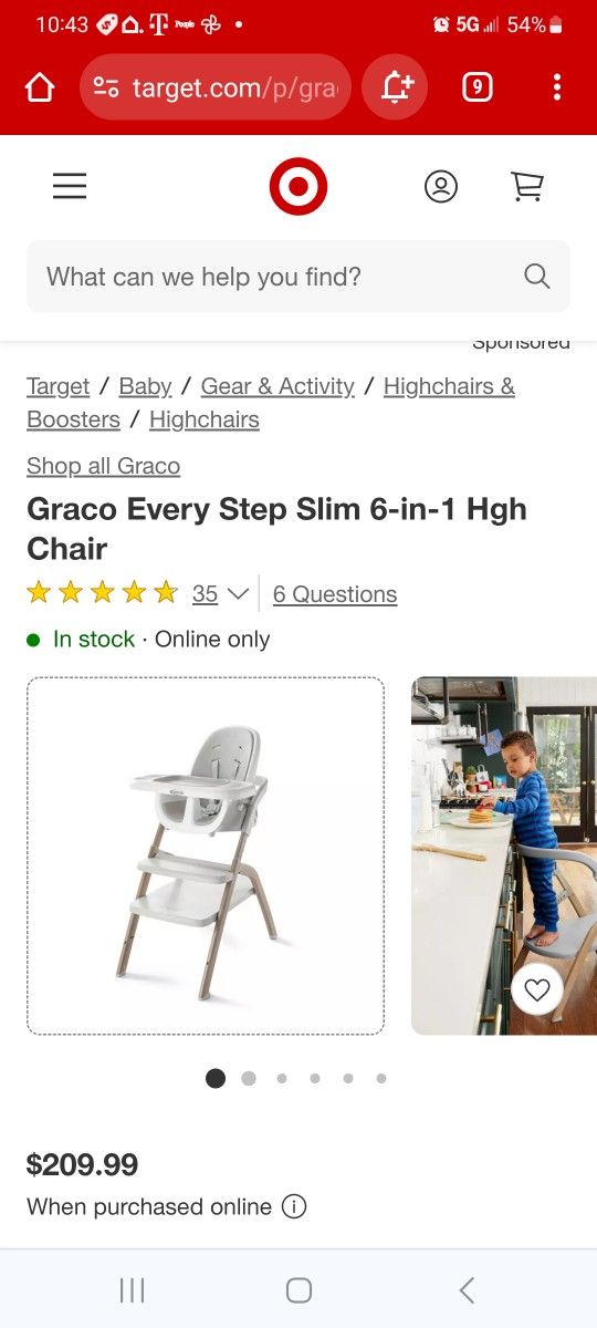 Graco Every Step Slim 6 In 1 Highchair