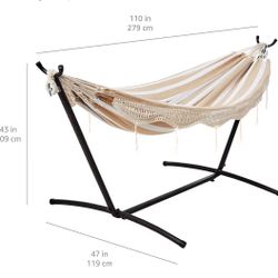 Double Hammock With Steel Stand 