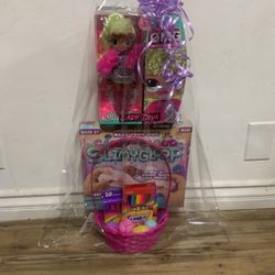 Lol Surprise Doll Girls Easter Basket With Slime Activity set & Colored Pencils & Markers Canasta Para Nina