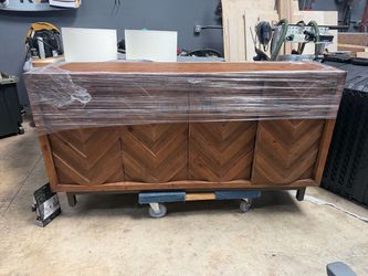 Walnut finished sideboard
