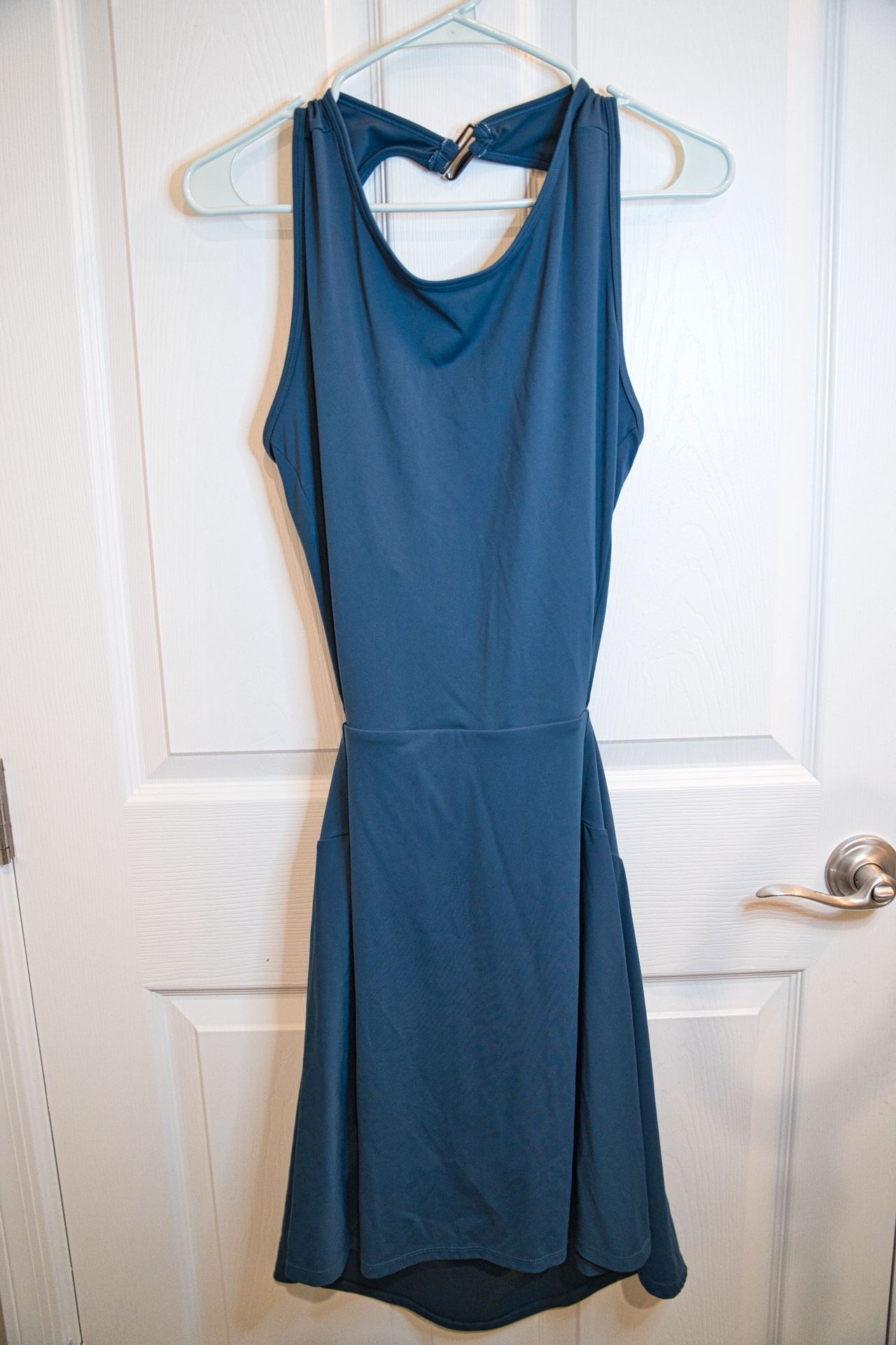Blue Workout Dress With Spandex