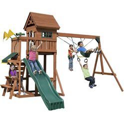 Swing Set- Partially Put Together. Additional Swings Included. Message For Details. 