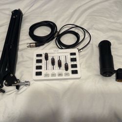 Gaming Mic, Audio Mixer, Xlr Cable, Arm Stand 