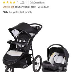 Baby Trend Expedition DLX Jogger Travel System with EZ-Lift Plus Infant Car Seat $160