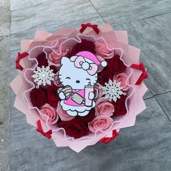 Christmas Ramo Buchon Flower Roses Bouquet