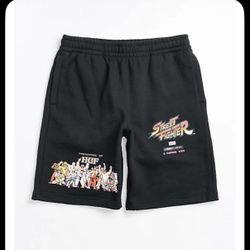 HUF X Street Fighter Ending Black Sweat Shorts