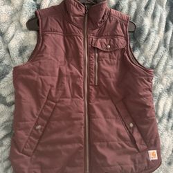 Carhart Burgundy/Grey  Vest Size S/m $25