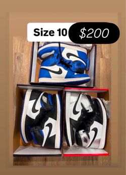 Jordan retro 1s size 10 all for $200