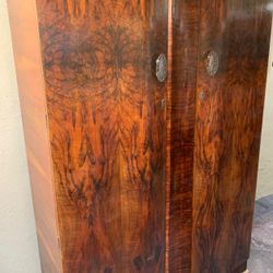 Walnut Armoire: 1920s, double door