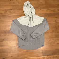 Grey/White Windbreaker