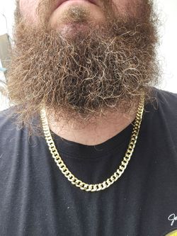 14k curb/cuban chain 24"