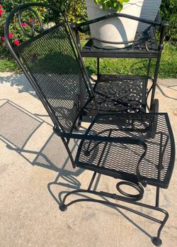Durable 5 piece wrought iron patio set