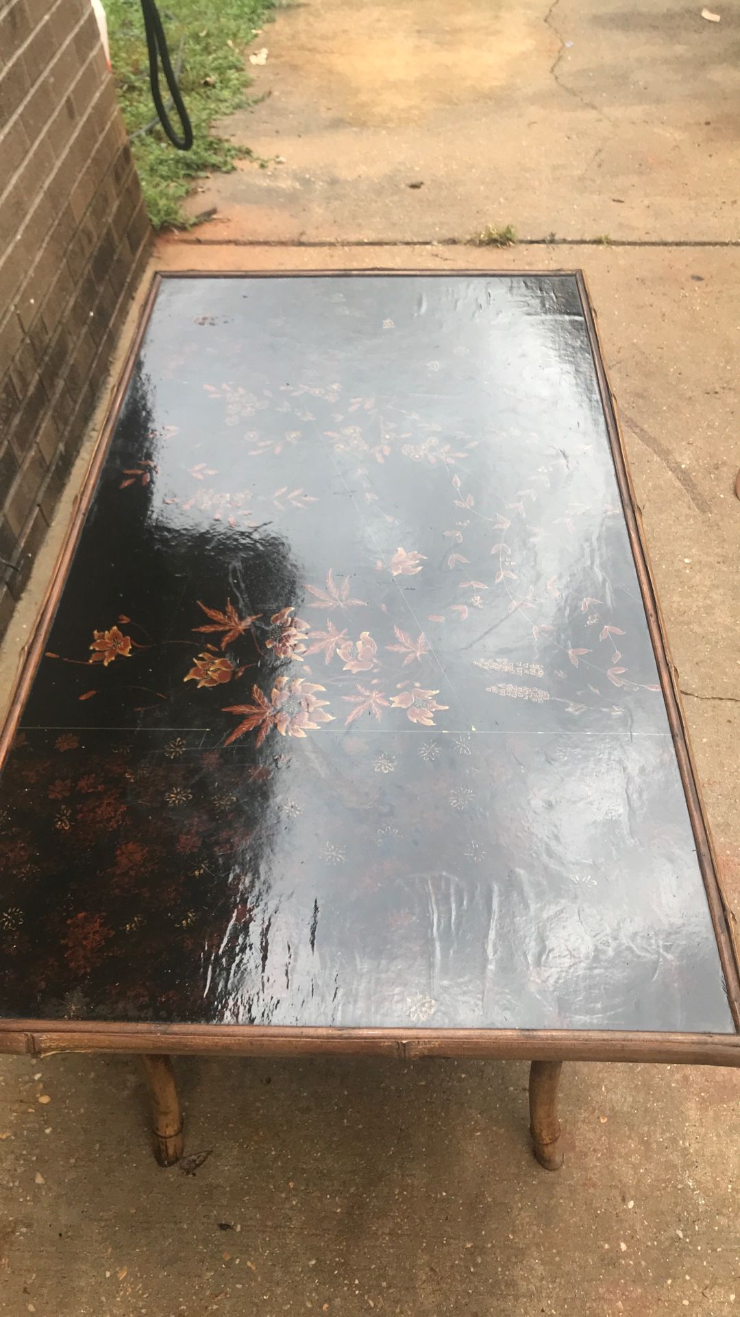 Japanese Coffee Table Bamboo Construction 