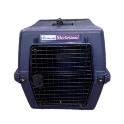 Petmate Deluxe Vari Dog Kennel Travel Small Dogs Cats Durable Heavy Duty Navy Blue 