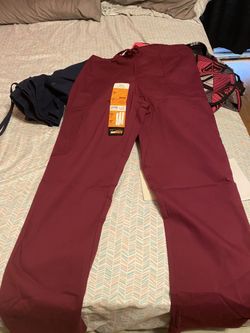 Small maroon scrub pants